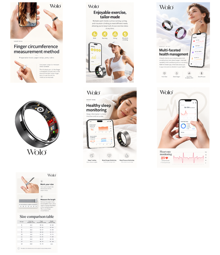 Wolo companion app displaying health trends